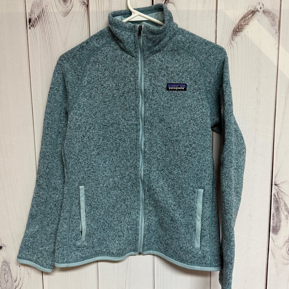 Patagonia Women’s Better Sweater‎ Full-Zip Small Atoll Blue EUC